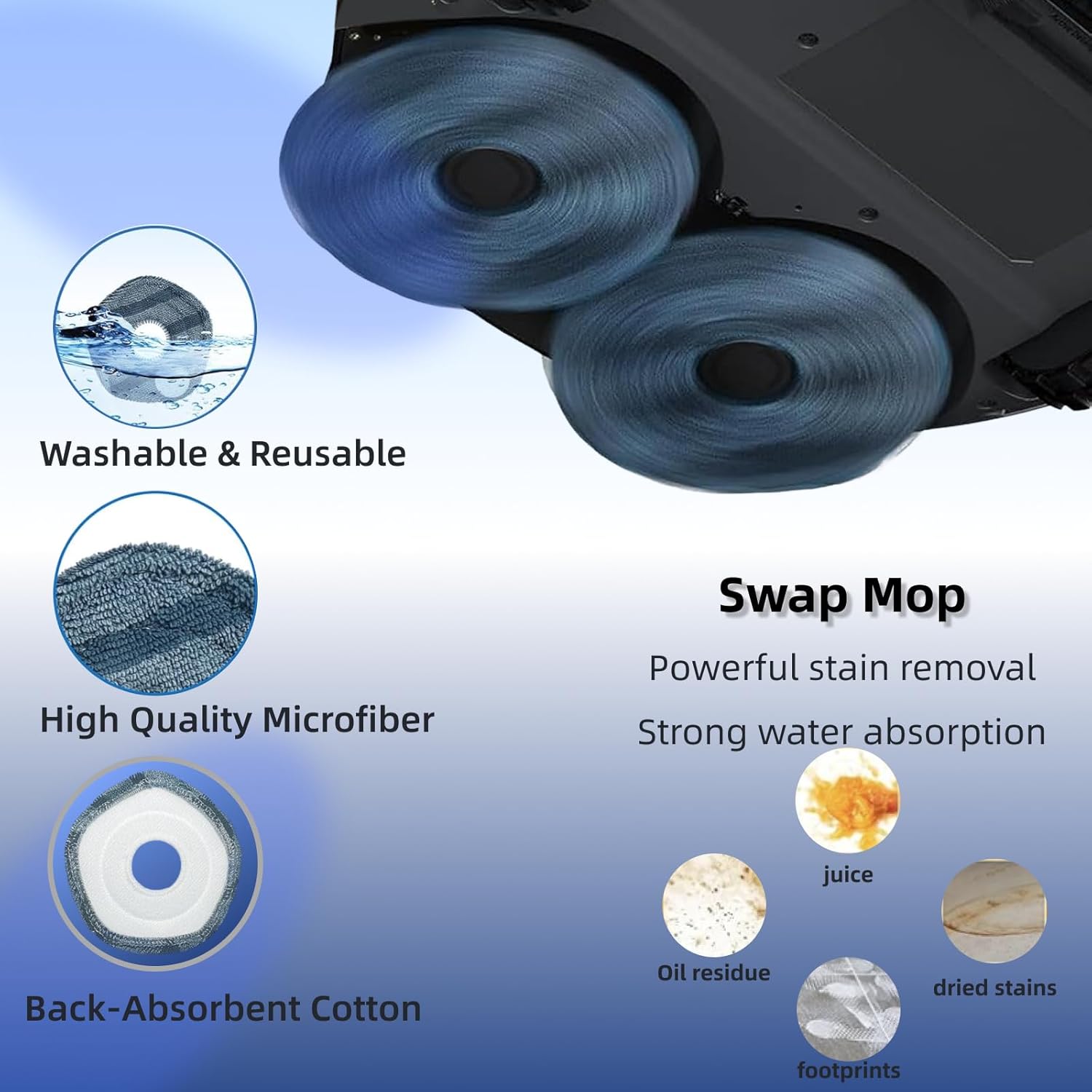 12 Pcs X10 Pro Omni Replacement Parts for eufy X10 Pro Omni Robot Vacuum with Self-Empty Station Robot Vacuum Cleaner Bags,Includes 6 Dust Bags+6 Mop Pads