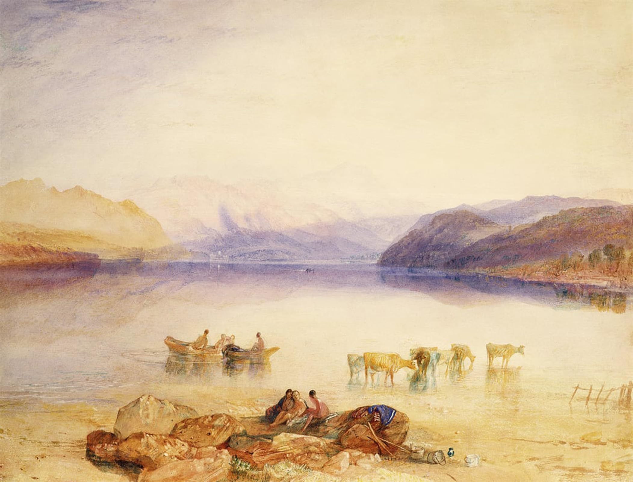 ARTXLXXBN Famous Painting Art Wall Decor Abstract Art Picture Ullswater by Mallord William Turner Animal Pictures for Home Decor 60x90cm