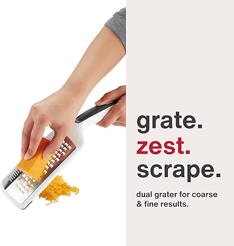Vista 2 de Zyliss SmoothGlide - Rallador doble – De mano con cuchillas de acero inoxidable y mango ergonómico – Rallador mediano y grueso de doble cara