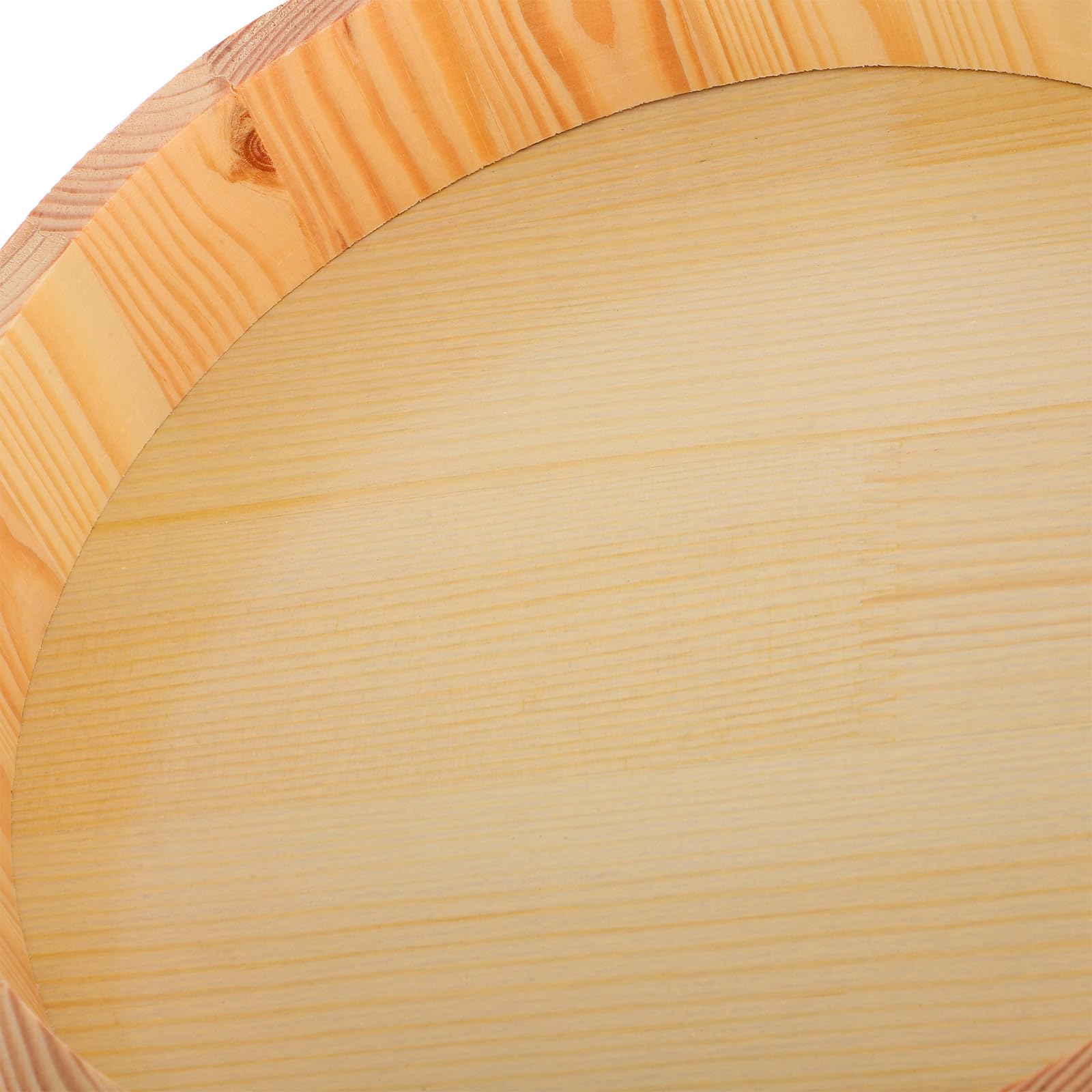 VOSAREA Holz Sushi Reis Mischwanne Hangiri 26cm mit Goldrand Robuste Sushi Oke Schale für Zubereitung und Küchenaufbewahrung in Restaurants und Zuhause
