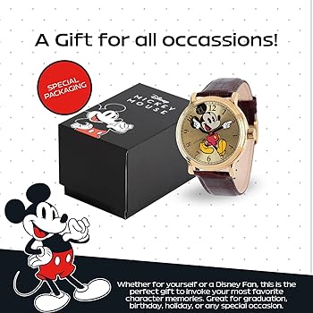 公式Disney 機械式腕時計　ミッキーマウス　紳士用 Amazon.co.jp: Disney(ディズニー) メンズ ミッキーマウス腕時計