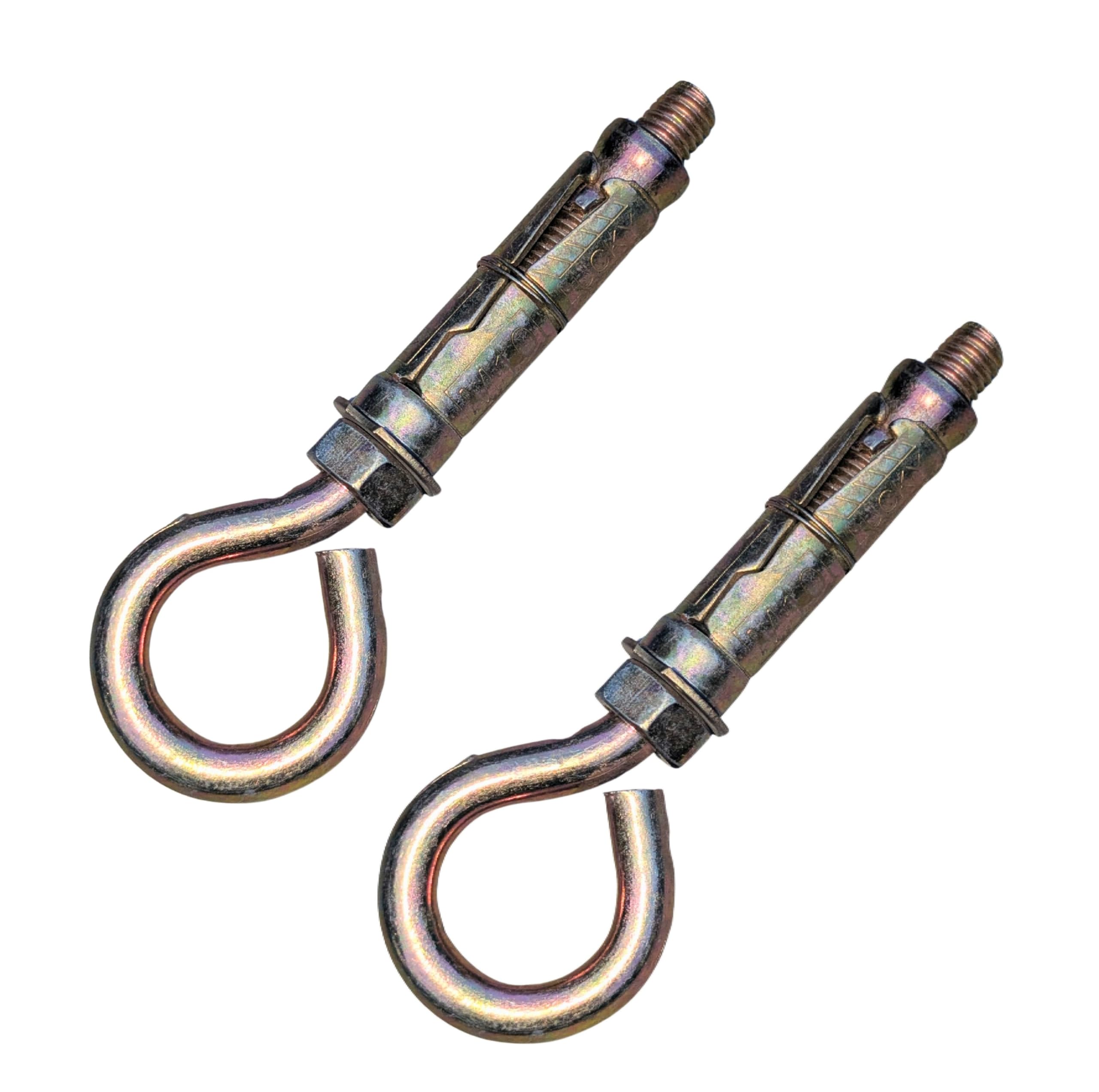 Iron Metal Wall Anchor Metal Fasteners - Golden Bullet Anchor Eye Bolt Screw Hook I Bolt (10MM, Pack of 2)-image-34