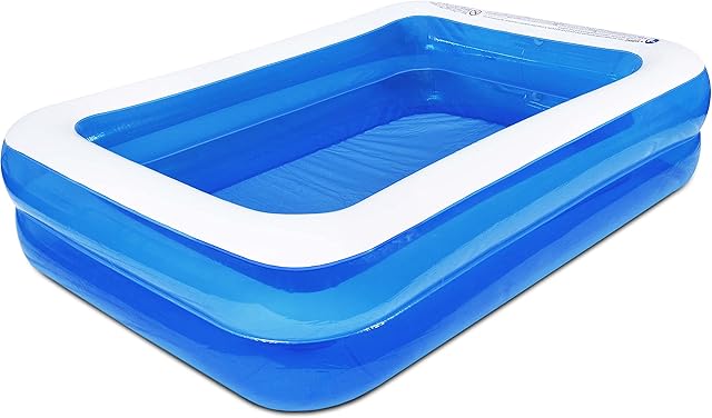 ASAB Inflatable Paddling Pool | Large Capacity Swimming Pool for Kids & Adults | Indoor Outdoor Paddling Pool | Garden Backyard Fun Family Friends Summer | Easy-Set Paddling Pool | 2M x 1.5M x 50cm