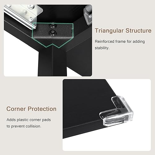 Miniatura 7 de Juego de mesa de comedor de 7 piezas, mesa de cocina extensible de 63 pulgadas con 6 taburetes, mesa de comedor moderna de mediados de siglo con