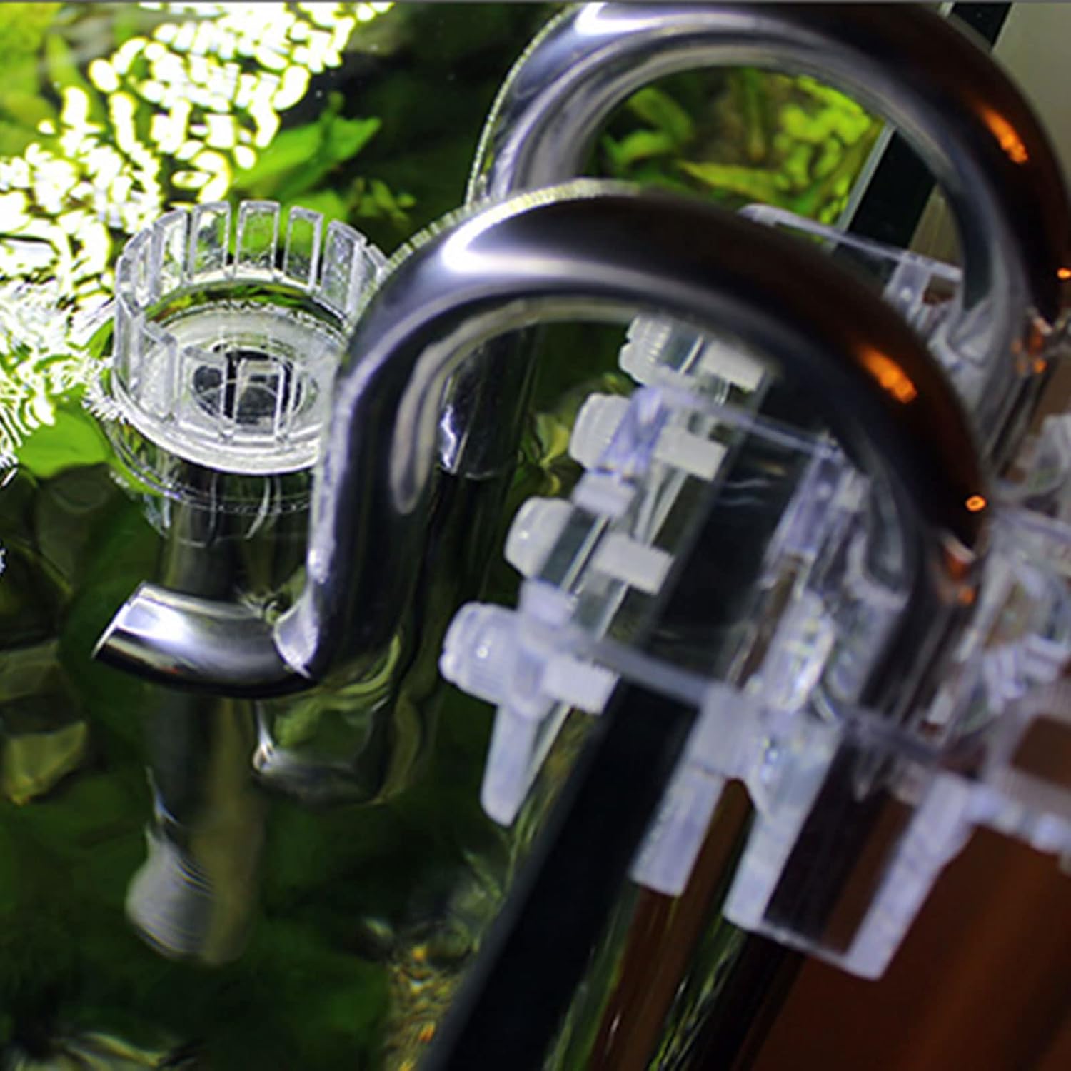 2pcs Stainless Steel Pipe Metal and Outflow for Aquarium Suction Cups Needed Install on for T