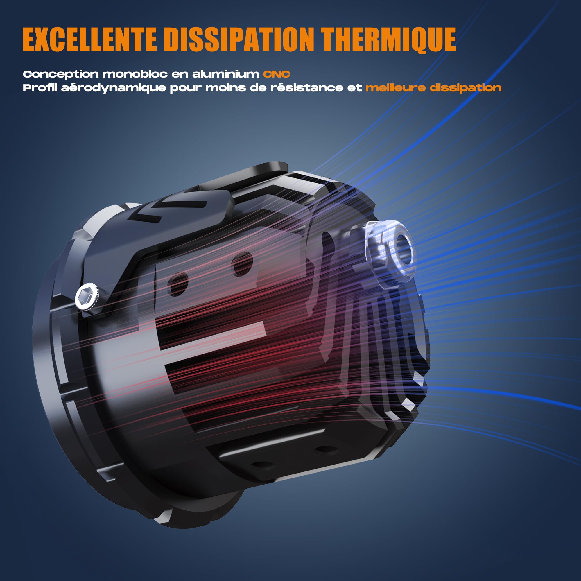 Future Eyes Phare Antibrouillard LED pour Moto, Projecteur Auxiliaire 60W avec Rotation à 360°, Feux de Route/Feux de Croisement, Éclairage Étanche pour Conduite Nocturne, ATV, UTV et Phares de Moto