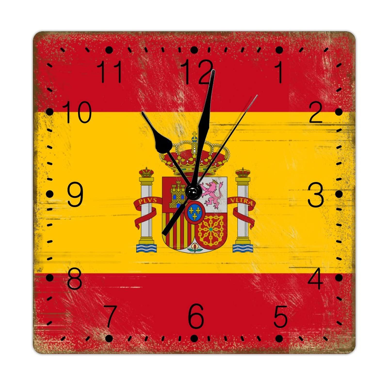Horloge murale Espagne en bois 12 pouces idée cadeau maison et cuisine