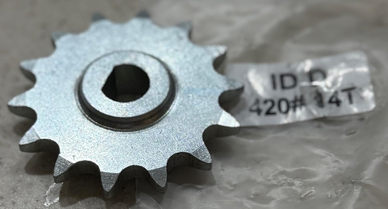 Yelnats Builds Electrek 420 Chain 14T Sprocket for Electric Motorcycle ATV Quad Dirt Pit Sprocket Bike Scooter Parts Can Use with Sotion FW11 GTS11 Motors