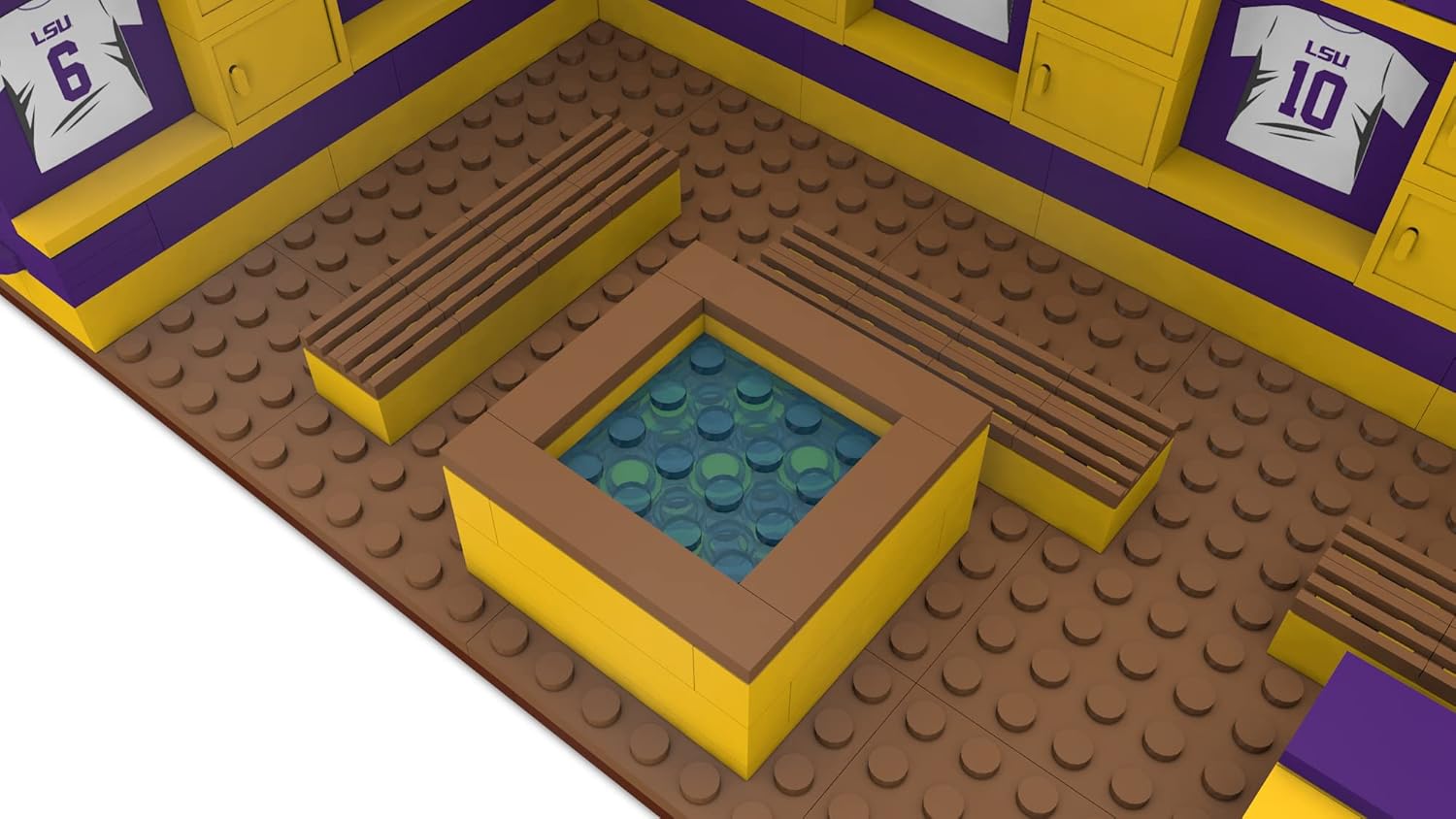 Pro-Lion LSU Tigers Big Locker Room Building Kits - 459 Pieces & Printed Decal Graphics | 3D Bricks Puzzle | Fighting Tigers Football Gifts for Boys, Men & Kids Aged 15+ | Games for Creative Fans : Toys & Games