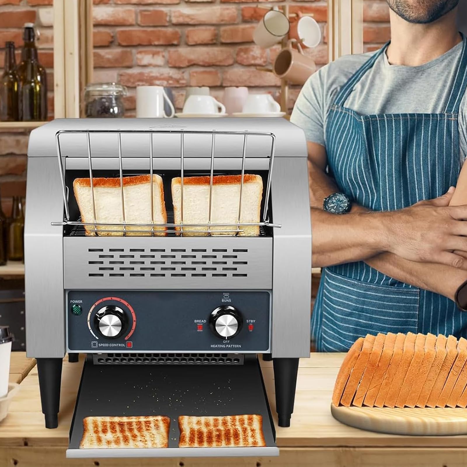 Tostadora Industrial De Cinta Transportadora por Hora, Tostadora Industrial De Alta Resistencia, Acero Inoxidable, con Tubo De Calentamiento TT-150-220v