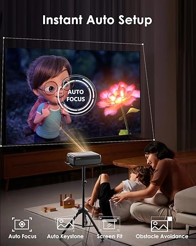 Miniatura 7 de Proyector de cine en casa 4K HDMI 2.1, eARC, Android TV 14.0, proyector portátil inteligente para juegos de películas para dormitorio, 4K HDR, con