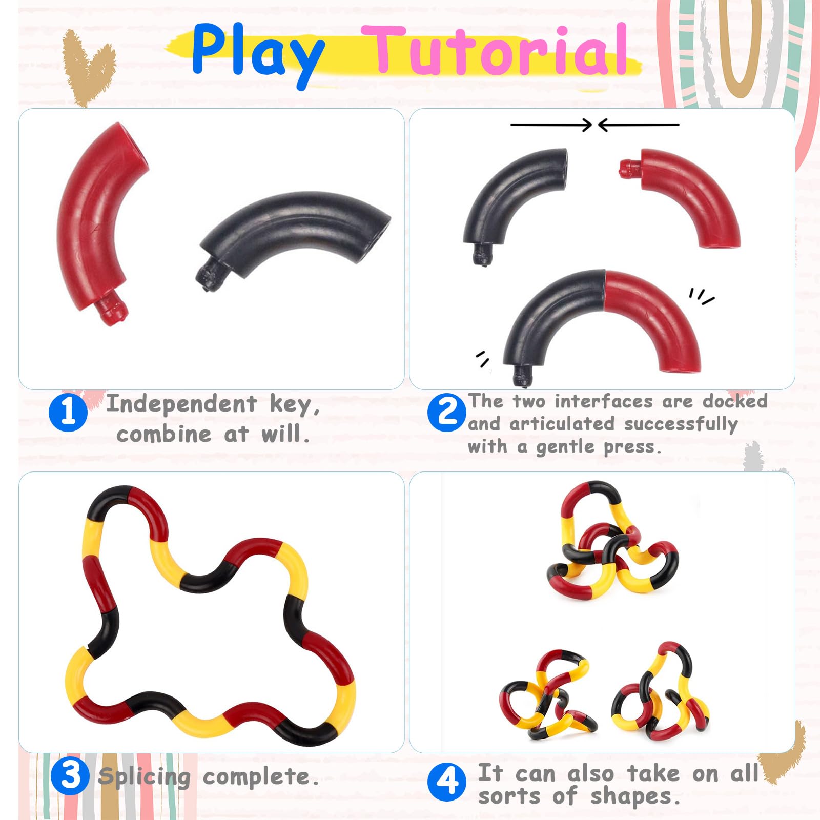 Scettar 12 Pcs Tangle Fidget Toy, Toys - Image 4