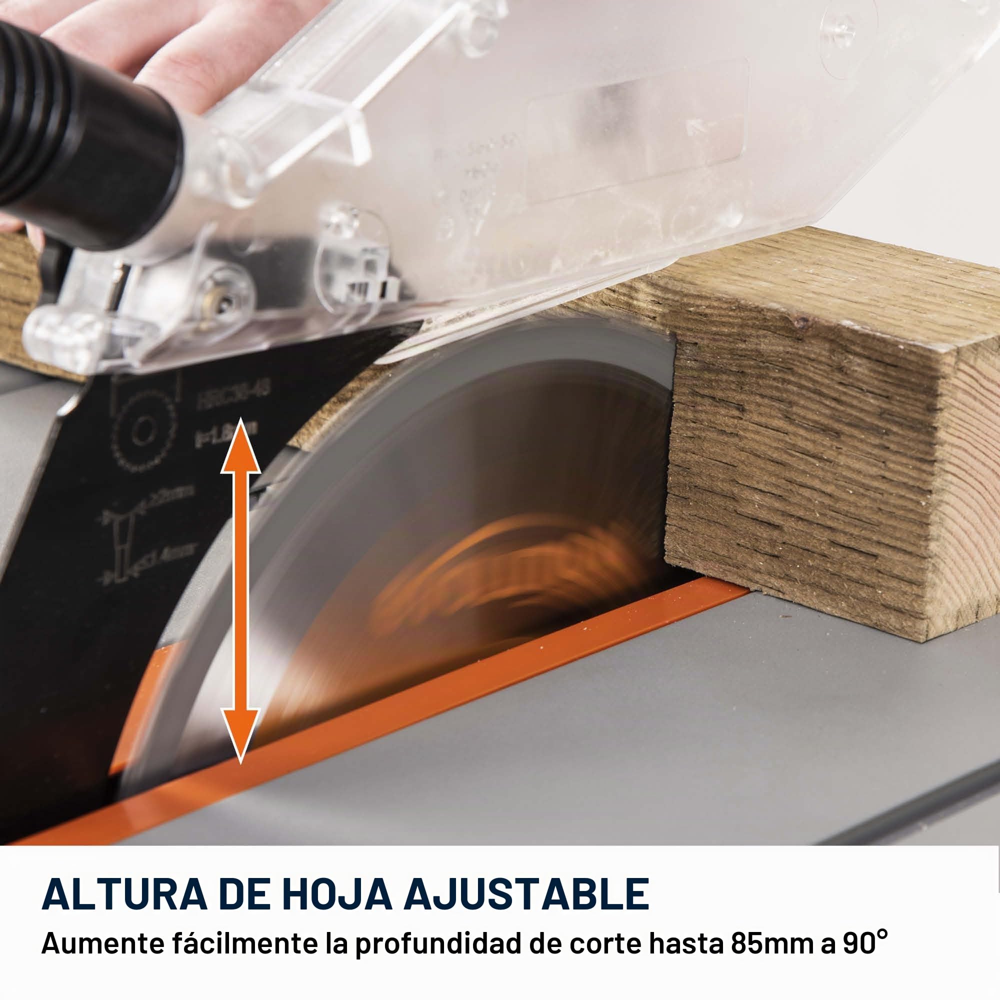 Evolution Power Tools R255MTS Sierra de mesa, multi-material y multiuso, portátil, corta madera, metal, plástico y más, sierra de banco, incluida hoja TCT de 255 mm