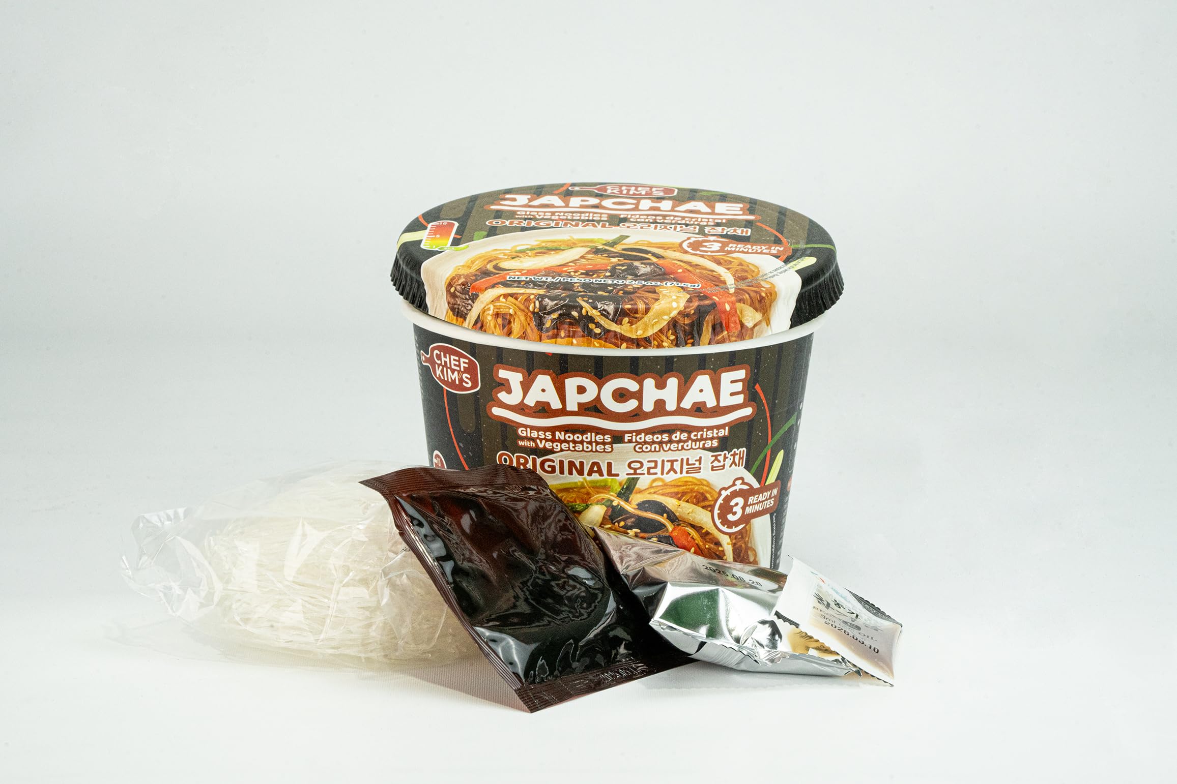 Chef Kim's, Japchae Korean Glass Noodles with Vegetables, 6 Bowls (6 Bowls, Original)
