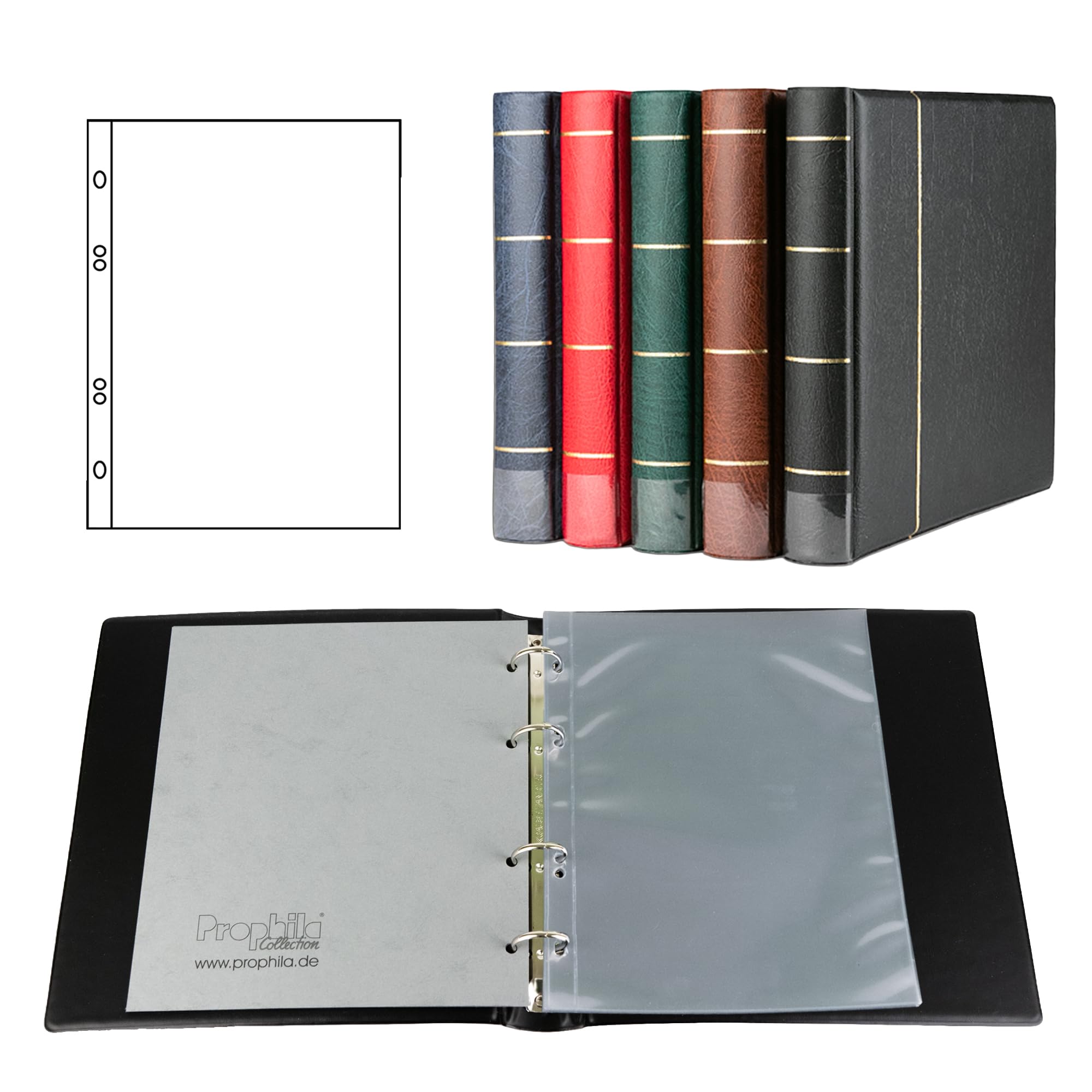 Prophila Collection Black Prophila First Day Sheets Album With 20 Pockets For First Day Sheets