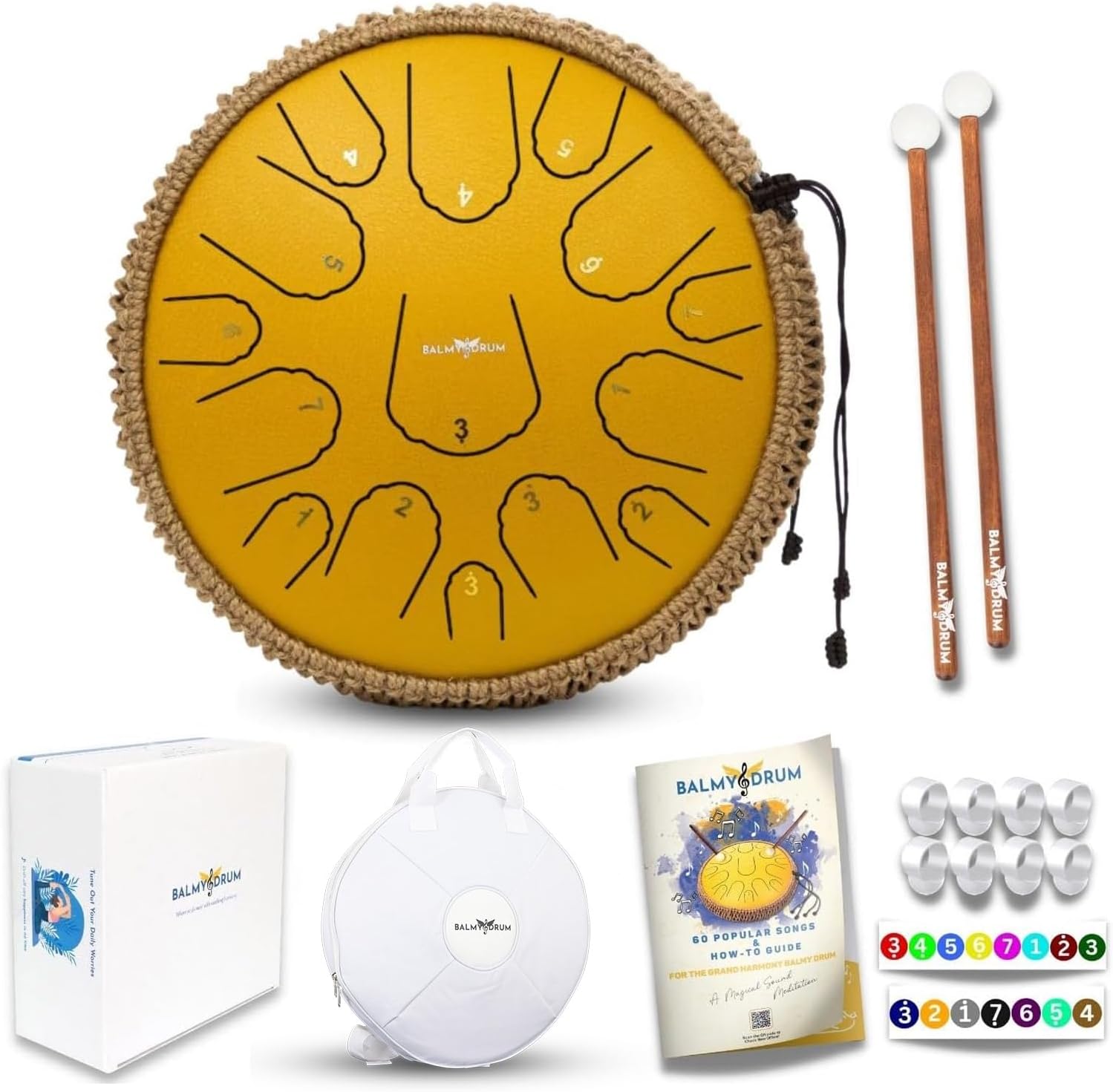 The Balmy Drum 15-note 14" steel tongue drum