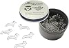 Butler in the Home Dog Dachshund Shaped Paper Clips Great for Paper Clip Collectors or Dog and Pet Lovers (Black - 100 Count Silver Tin Gift Box)