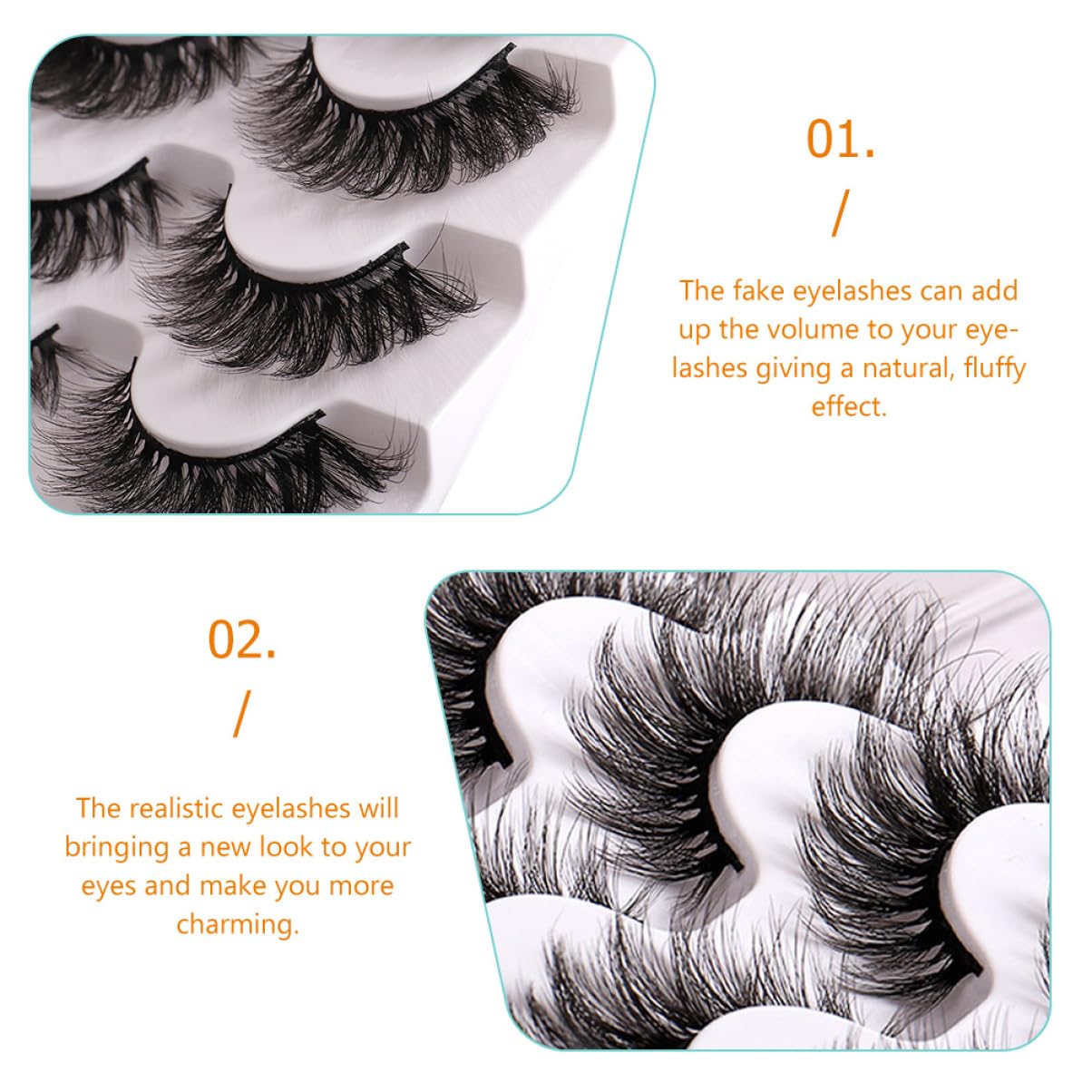 Beaupretty Pestañas Postizas De Efecto Natural Diseño Curly Kit De Maquillaje Para Ocasiones Especiales De Faux Lashes Para Uso Personal y Profesional