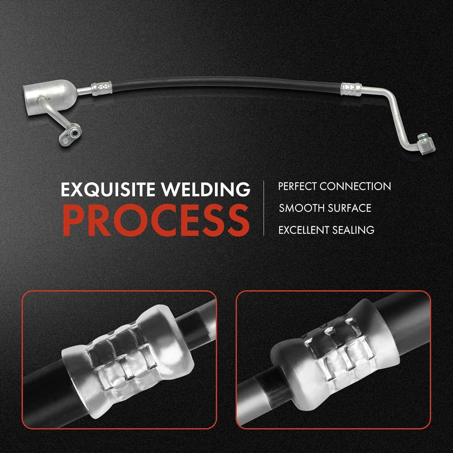 A-Premium A/C Discharge Line Hose Assembly Compatible with Toyota Sequoia, 2001-2007, 4.7L, Compressor to Condenser