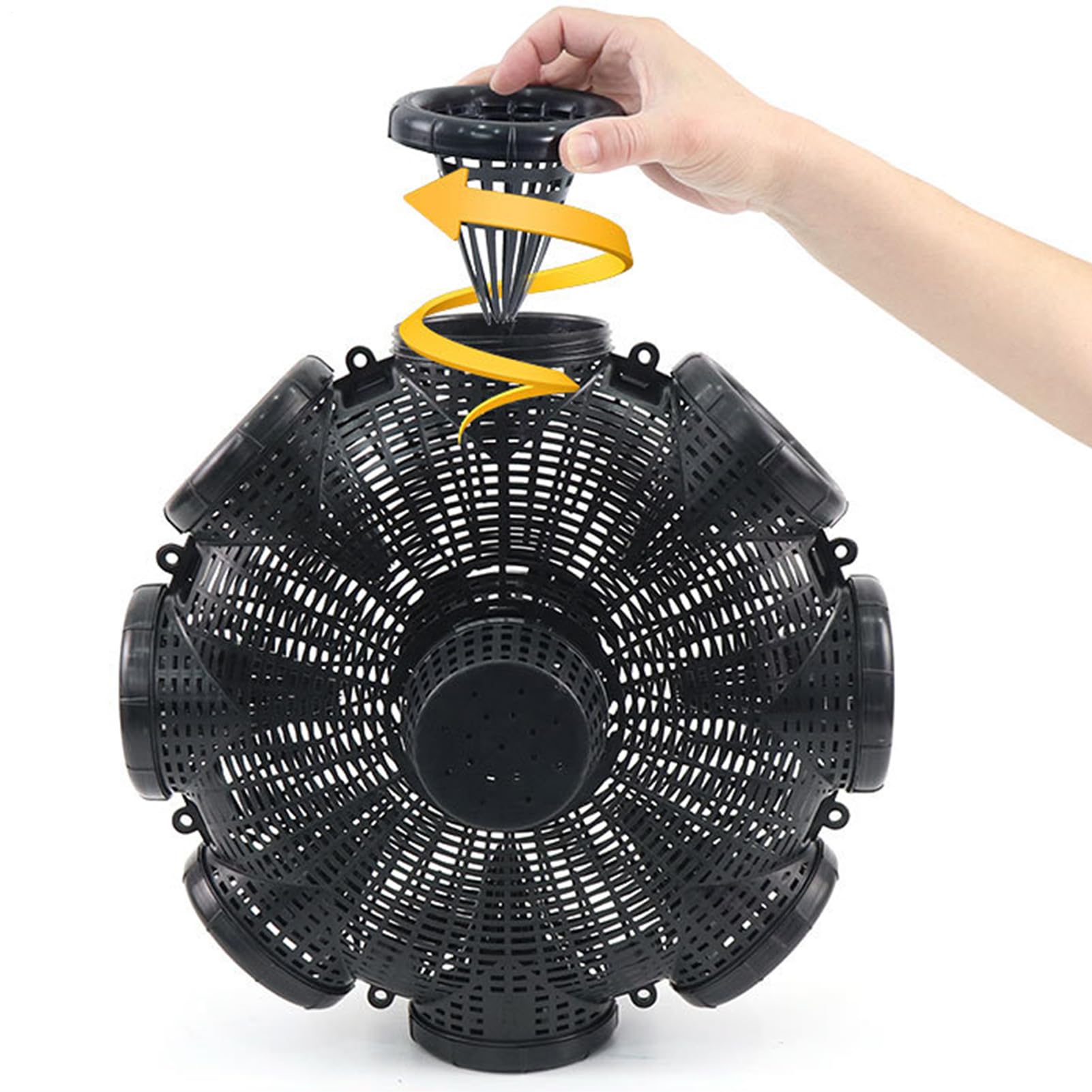 Trampa Cangrejos, 8 Agujeros Trampas Peces De Malla De pesce, Red De pesce | Automática De Nailon, Trampa para Pececillos De Plata, Cebo Jaula para Peces Camarones Pececitos cangrejos cangrejos