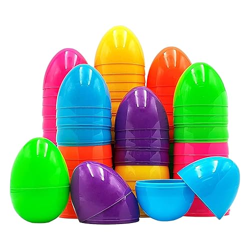 Oeufs de Pâques Colorés, 100 Pièces Oeufs de Pâques Remplissables,