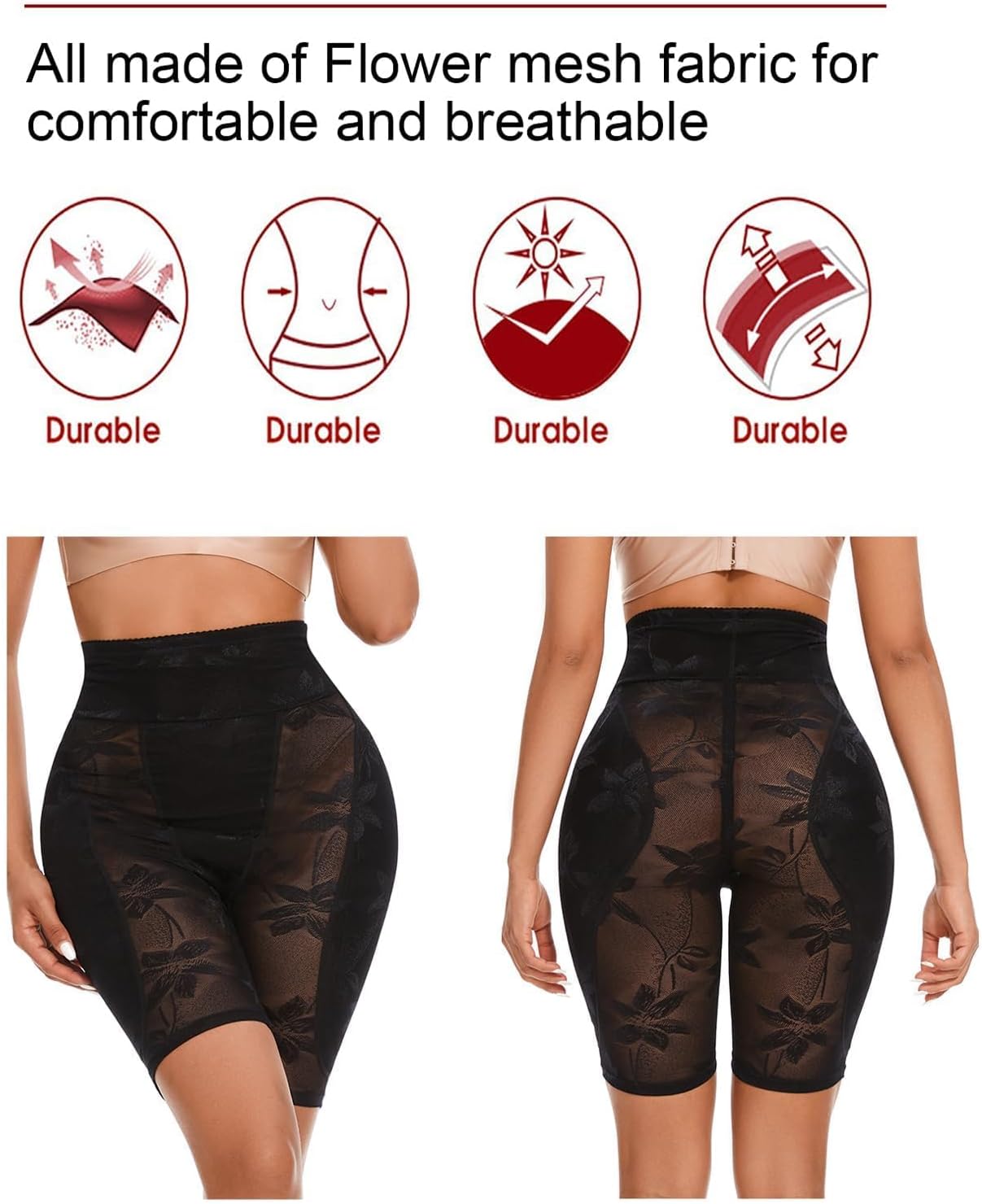 Hip Padded Underwear for Women Hip Enhancer Shapewear Shorts Tummy Control Panties Butt Pads Panty - Image 4