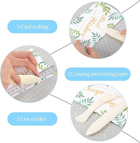 Miniatura 2 de Mudder 8 herramientas para carpeta de huesos, incluye 2 carpetas de huesos, 3 bolígrafos de doble cabeza con aguja de agitación de azúcar, bolígrafo