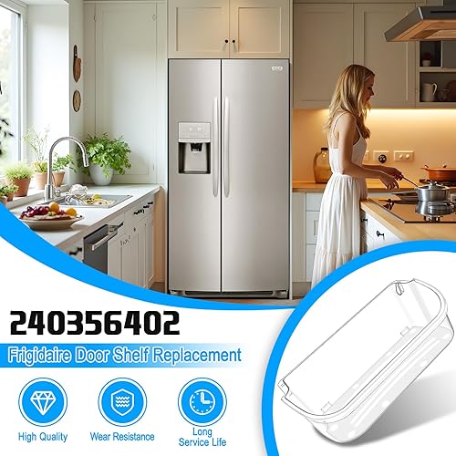 Vista 8 de Contenedor de puerta de refrigerador mejorado 240356402 compatible con Frigidaire, repuesto de estante de puerta, estante de puerta Frigidaire