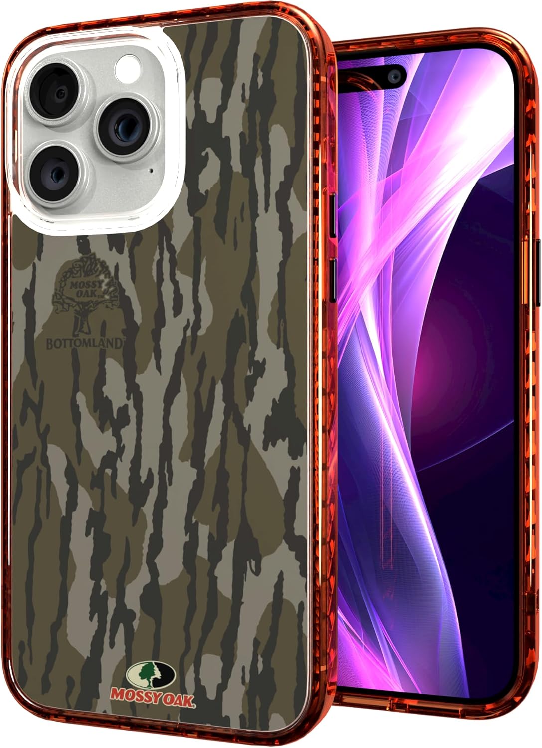 cellhelmet Magnitude Case for iPhone 14 Pro Max | MagSafe Compatible | Drop Test Certified | Shockproof Durable iPhone 14 Pro Max Mossy Oak Case | Bottomland Orig in Blaze Orange