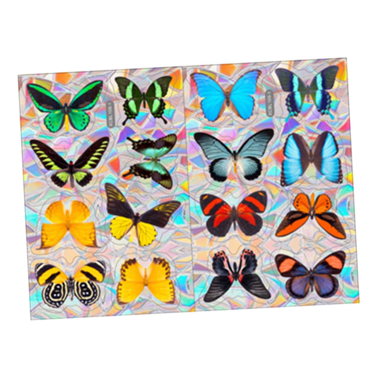 Autocollant de vitre colorée en PVC PRETYZOOM décoratif pour fenêtre