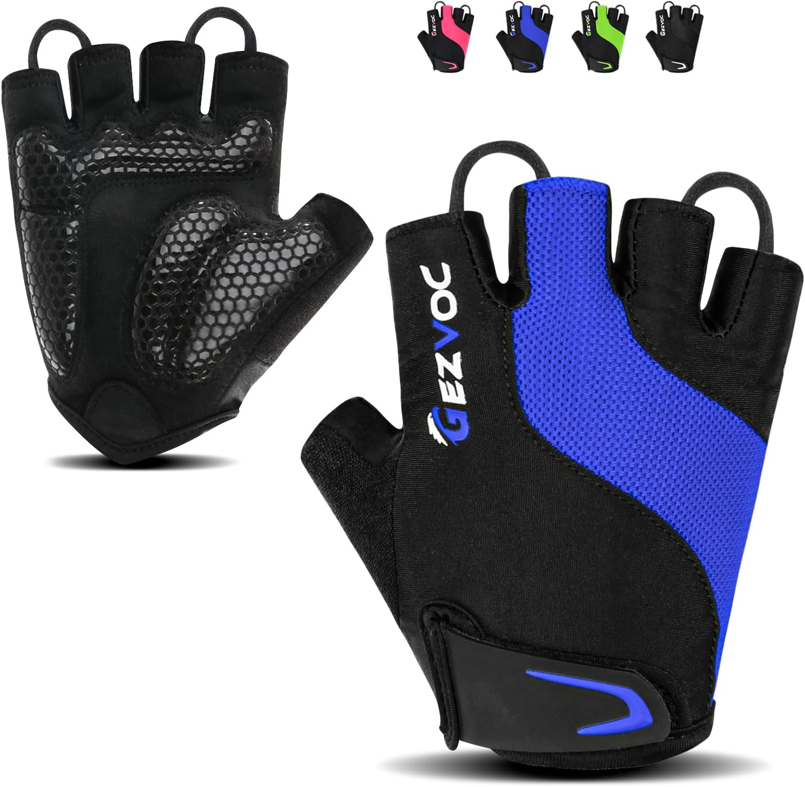 Cycling Gloves with Shock-Absorbing Pad, Extra Grip, Flexible Fit, Light Weight, Breathable for Men and Women Mountain Biking
