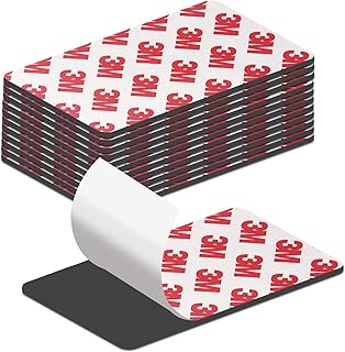 16-Pack Flexible Magnetic Strips with 3M Adhesive Backing (1"x3") - Strong Cut-to-Size Magnets for DIY, Classroom, Fridge & Whiteboard Organization - Teacher Supplies, Crafts & Home Use
