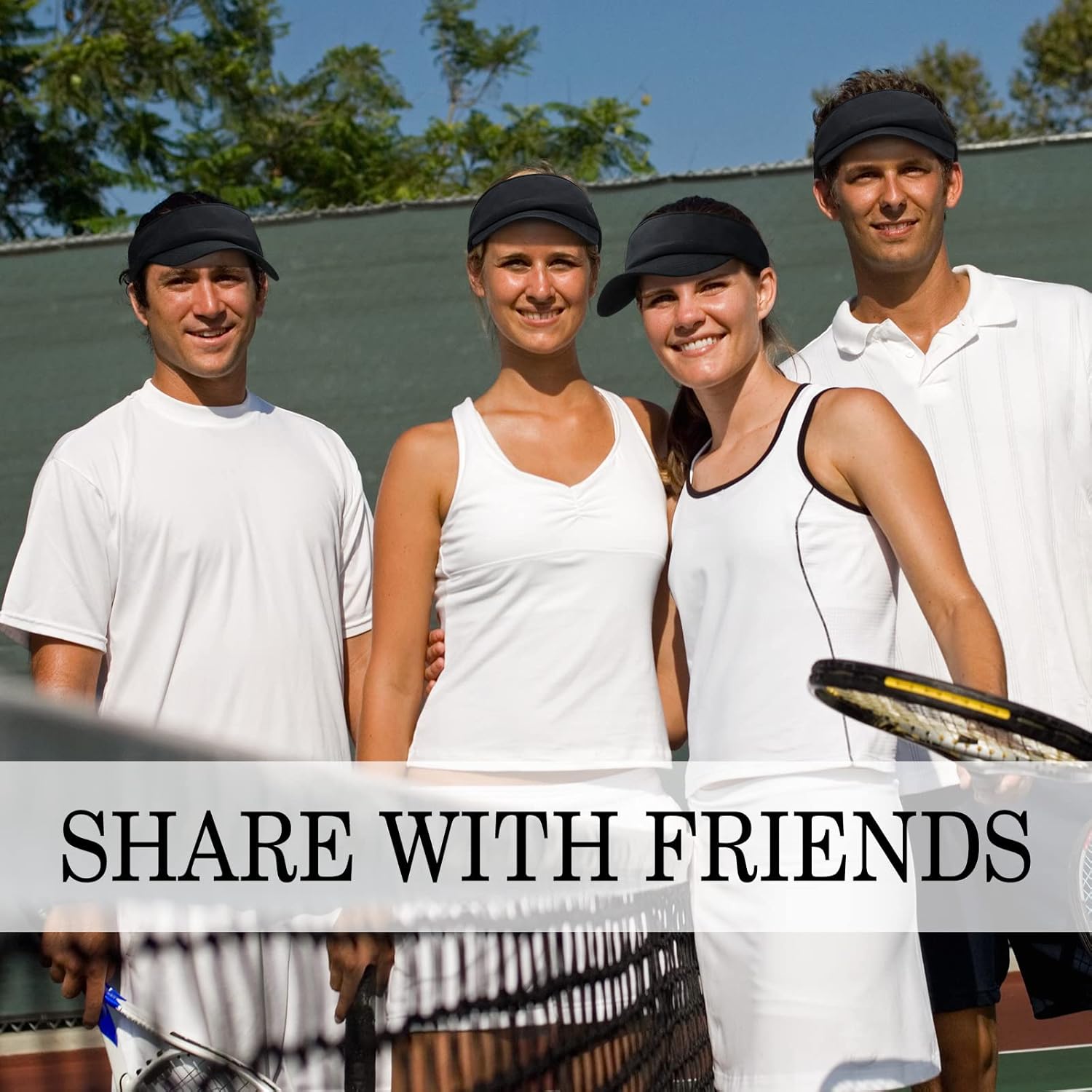 24 Pieces UV Protection Visors for Women Men Sports Outdoor Sun Visor Hat Black Visor Adjustable Beach Cap for Outdoor Tennis Running Golf - Image 5