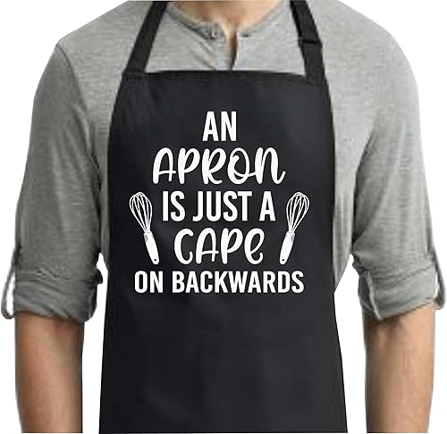 Miniatura 2 de Un delantal es solo una capa en el reverso, divertido delantal de cocina unisex para cocinar, hornear y barbacoa, ajustable, ligero, poliéster