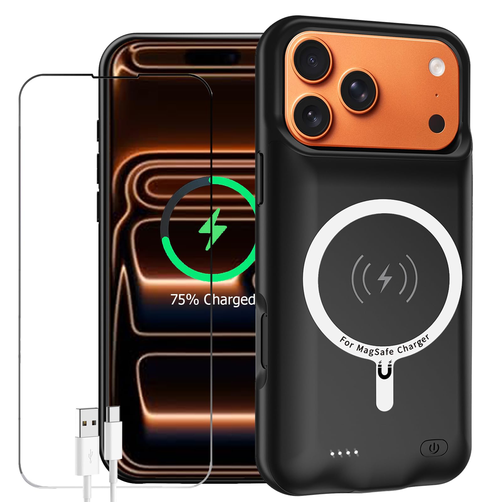 W*h様 Apple iPhone 17promax2TB 100%バッテリー7 Amazon.com: Battery Case for iPhone 17 Pro Max, Enhanced 12000mAh