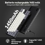 RK ROYAL KLUDGE RK61 60% Clavier mécanique sans, Format Mini Portable - 6