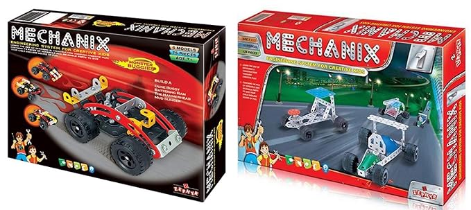 MECHANIX Monster Buggies Toy, Age 8 to 99 Unisex, Enhancing Practical Education, STEM Learning, Mechanical Skills and Creativity & 3601003 Metal - 1