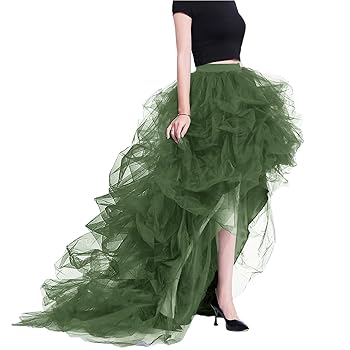 Lisong Women High Waist High Low Layered Tulle Floor Length Lisong Women High Waist High Low Layered Tulle Floor Length
