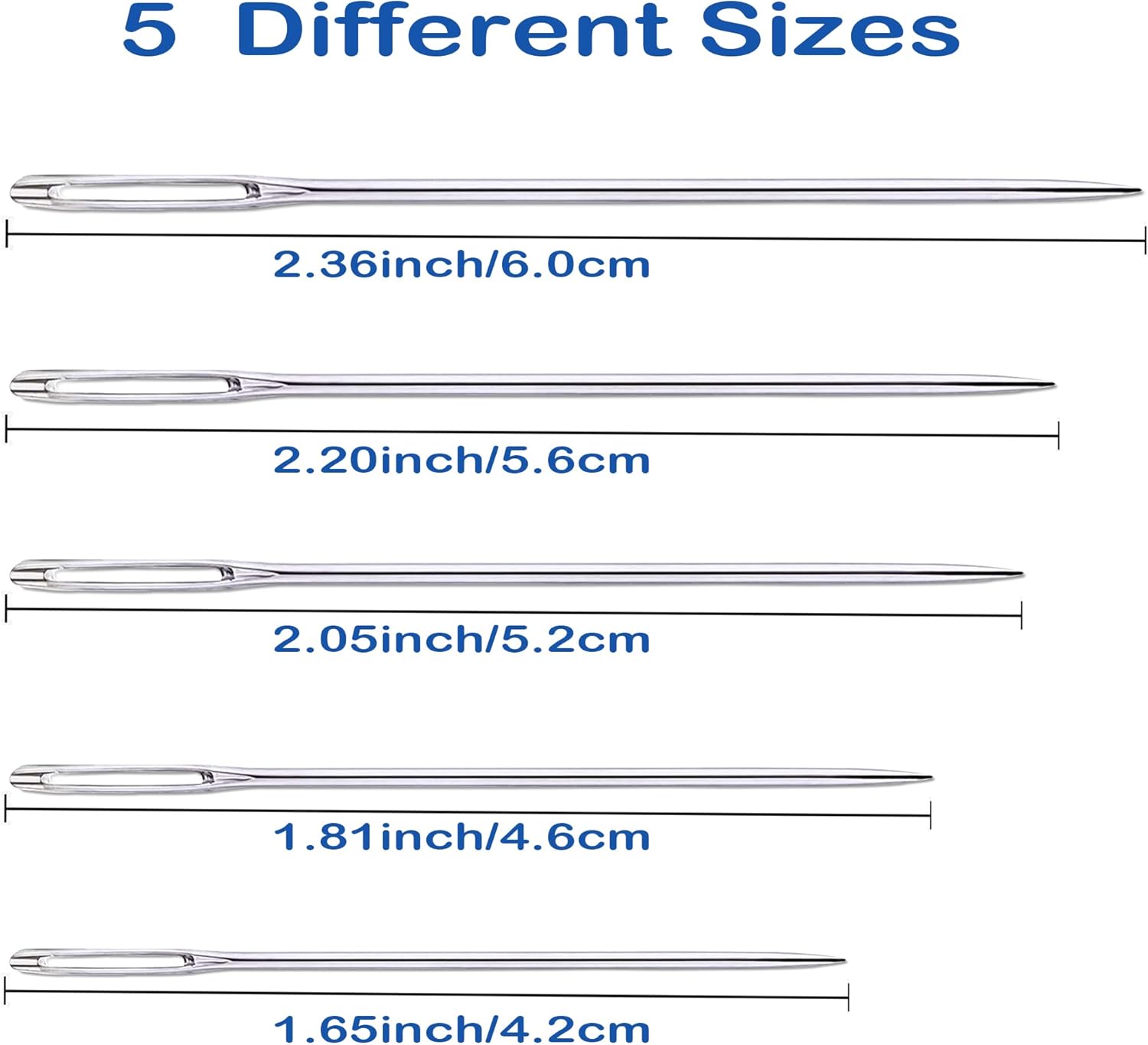 25 PCS Large Eye Sewing Needles, Sewing Sharp Needles, Stainless Steel Embroidery Thread Needle, Handmade Yarn Knitting Needles Leather Needle : Arts, Crafts & Sewing