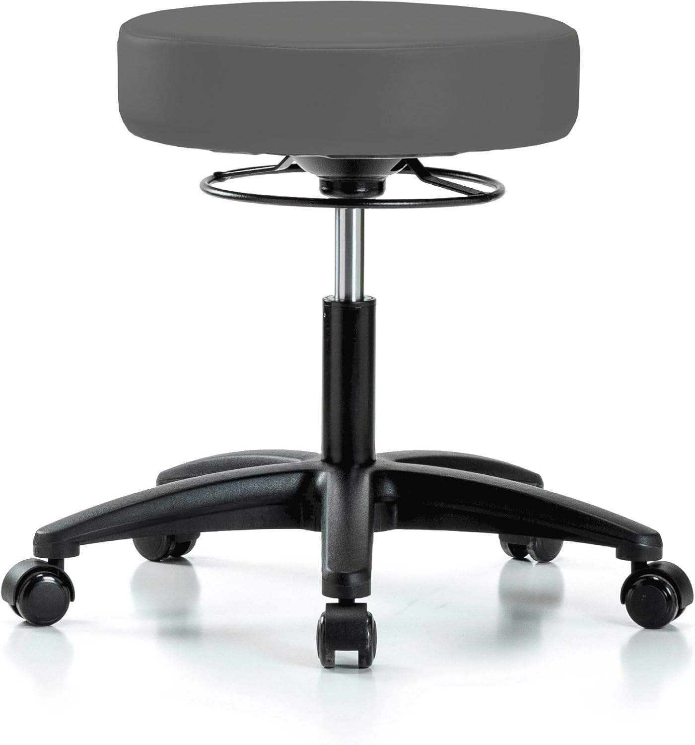 Perch 360 Degree Height Adjustable Swivel Stool | Desk Height 18-23" | Charcoal Vinyl