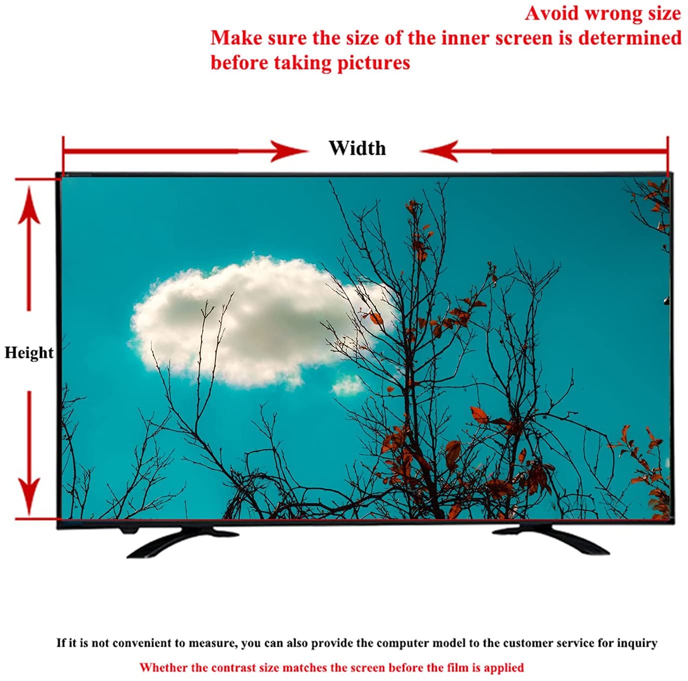 Blendfreie Folie TV Displayschutzfolie 32-75 Zoll TV Anti-Blaulicht-Film Displayschutzfolie, blendfrei, kratzfest, passend für LCD, LED, 4K OLED und QLED HDTV (Größe: 42 Zoll (930 x 52 cm) 5 mm)