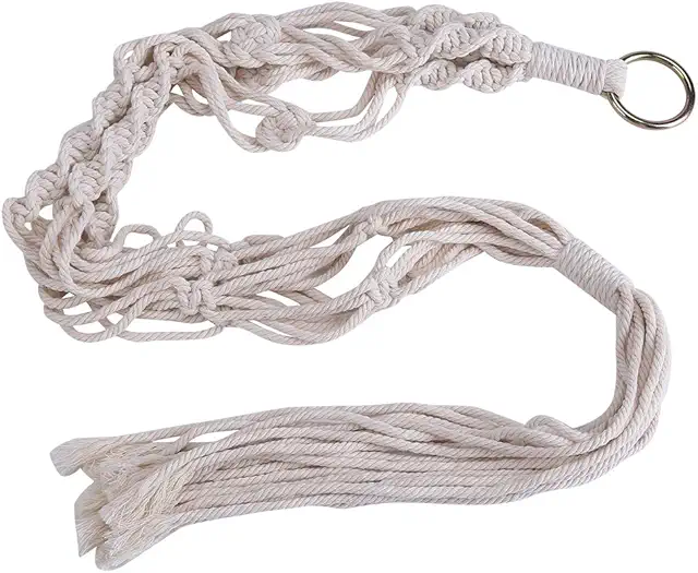 105cm Jute Hanging Flower Pot - Macrame Plant Hanger for Indoor & Outdoor