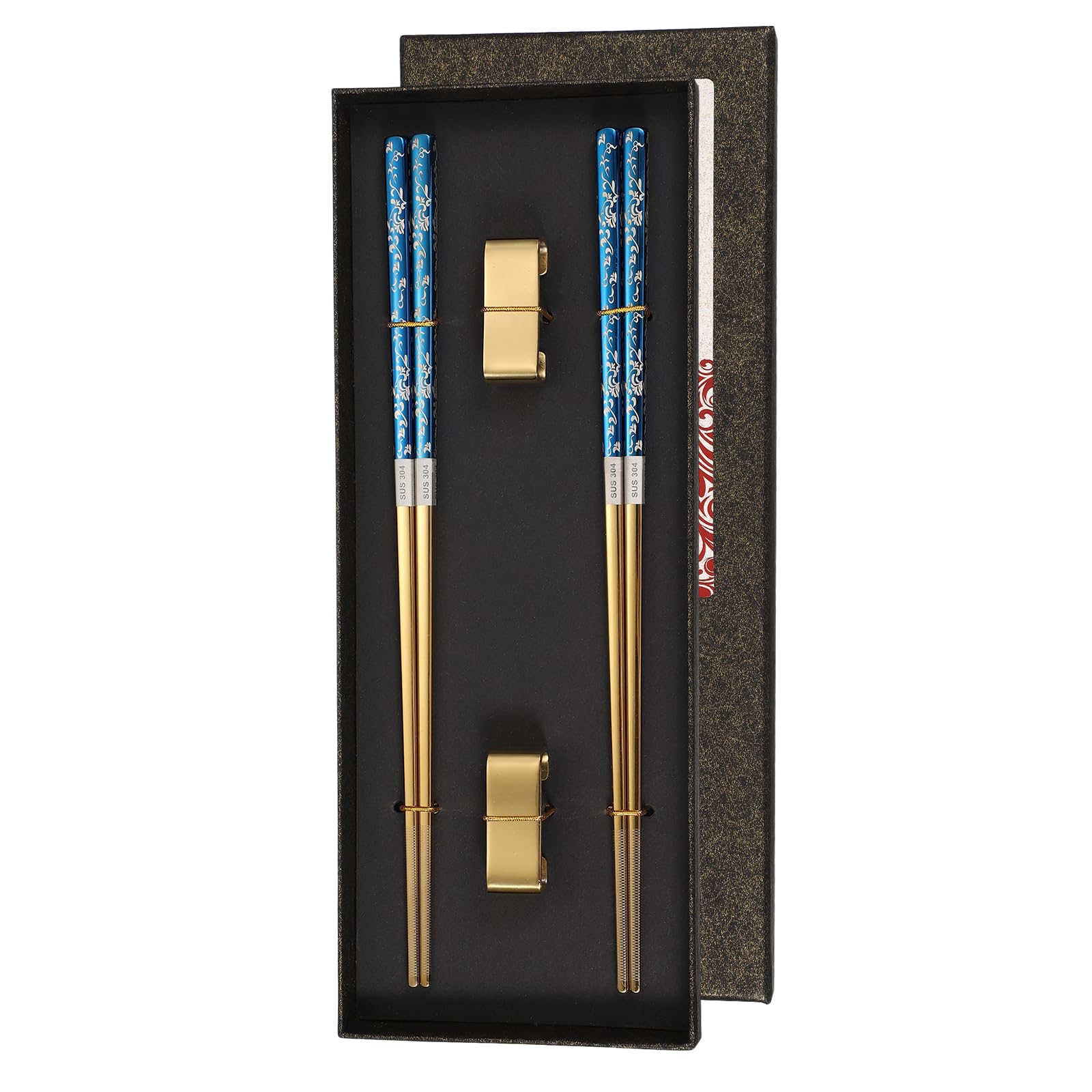 Baguettes légères en acier inoxydable de 23,5 cm pour maison bleu doré