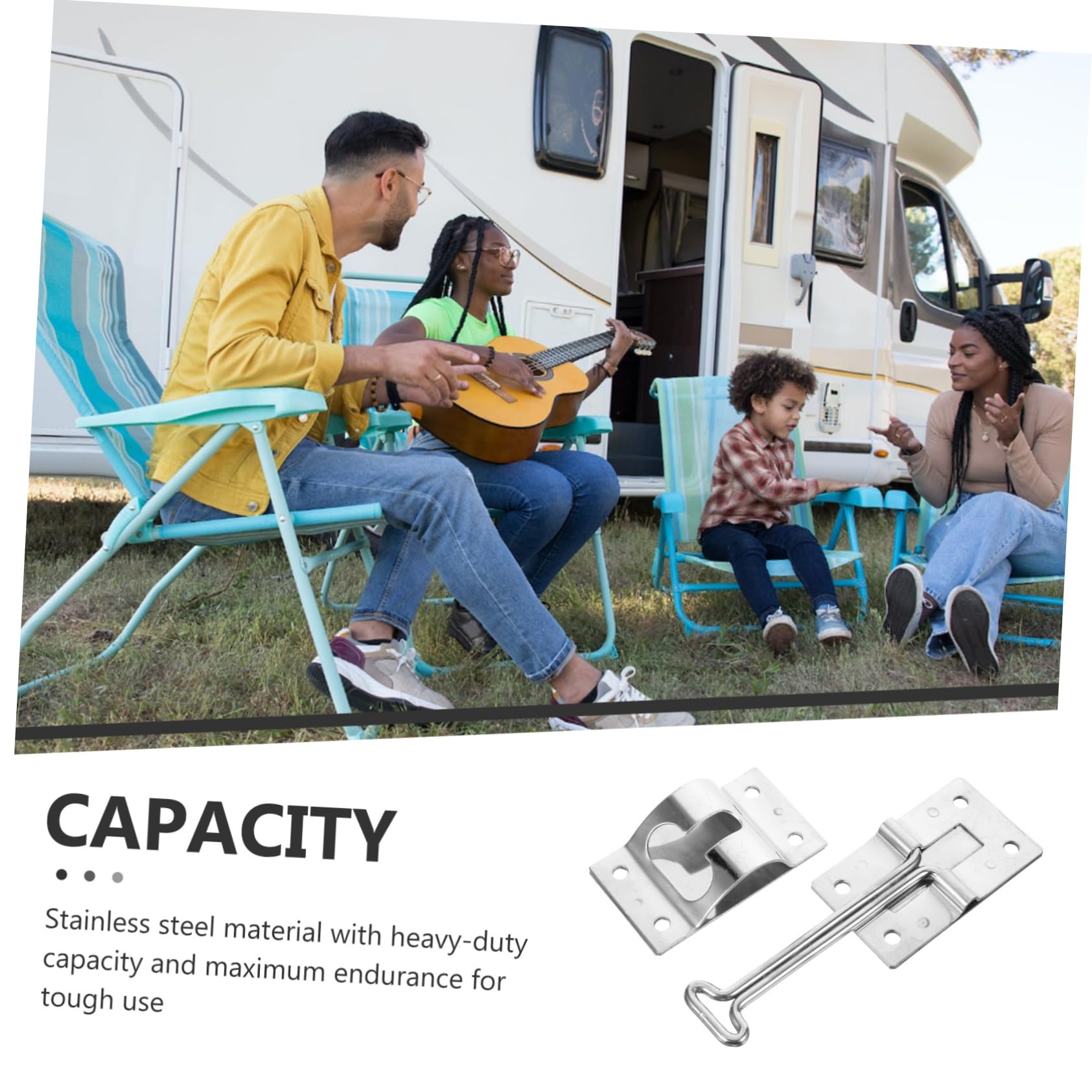 CHILDWEET T-Style Entry Door Catch Holder Trailer Door Latch Hardware Rv Holder for Enclosed Trailer
