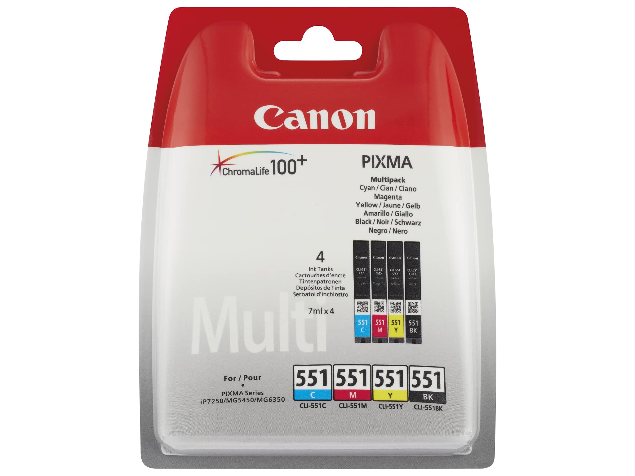 5 oryginalnych kartridży do drukarek PGI-555 XXL czarny + CLI-551 bk/c/y/m do Canon Pixma MX 925 MX925 MX725 MX 725