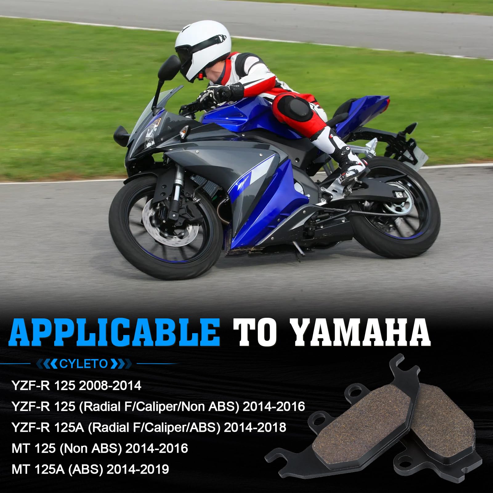 Edelstahl Bremsscheiben TARAZON Bremsscheiben & Beläge Komplett-Satz Für Yamaha YZF-R 125 (2008-2013) Komplettbremsen Set YZF-R 125 2008-2013