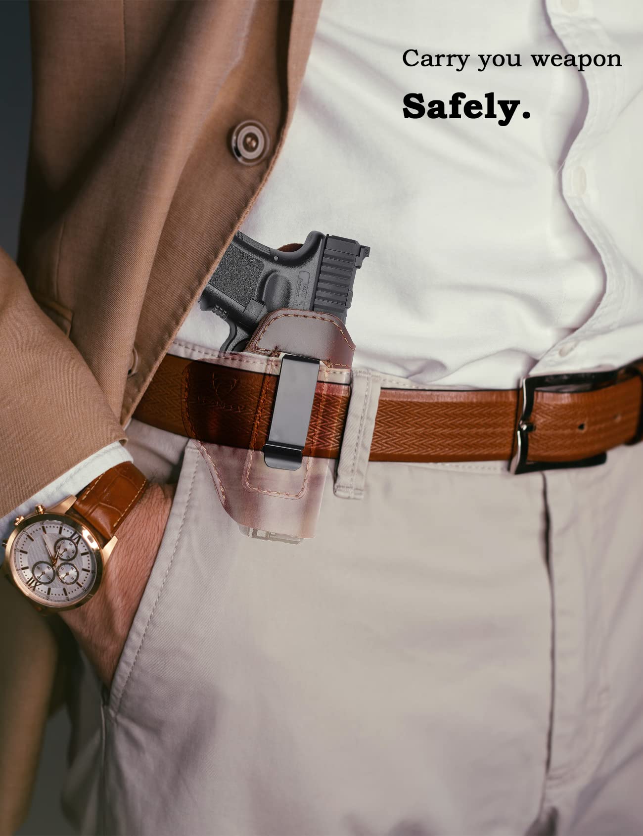 Mil-Bar Web Sword Sling w/Leather Sword Throg, Black