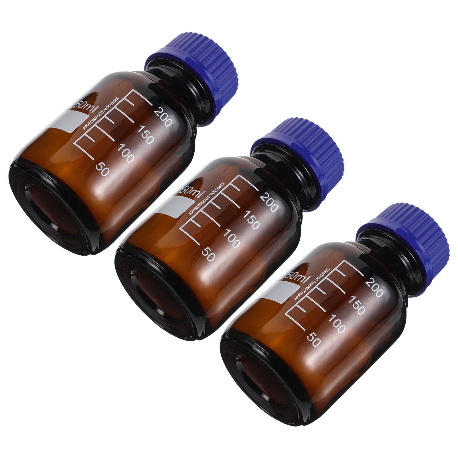 Flacons de laboratoire gradués anti-UV 250ml CLISPEED en verre marron étanche