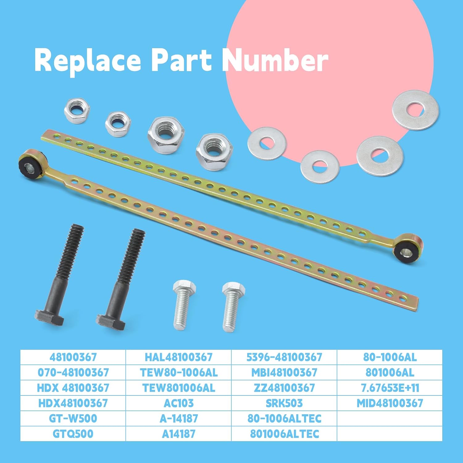 48100367 Height Control Valve Linkage 14 In Max Adjustable Strap for Air Spring Bag Replacement for Neway SRK503 for Automann MSRK1252, Air-Suspension Leveling Kit For Trucks and Tractors