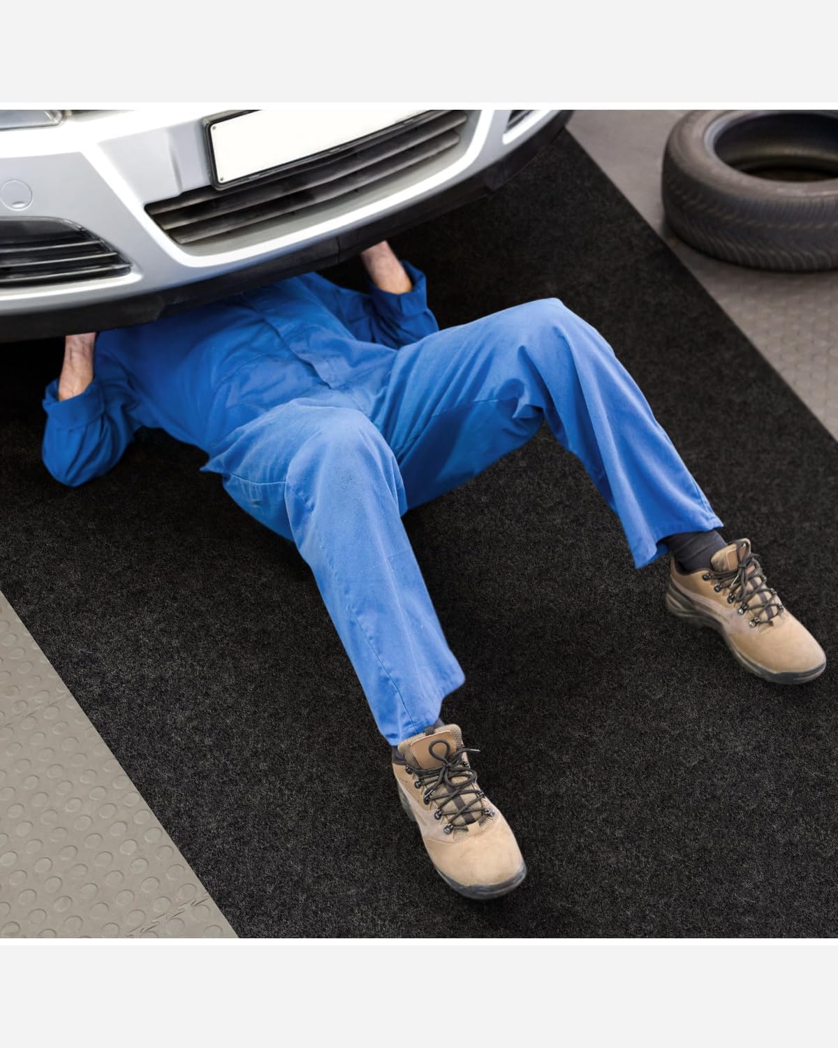 Oil Spill Mat for Garage Floor Under Car - 36x60 Inches, Absorbent Mechanic Floor Mat for Motorcycle, Refrigerator, Golf Cart, Basement